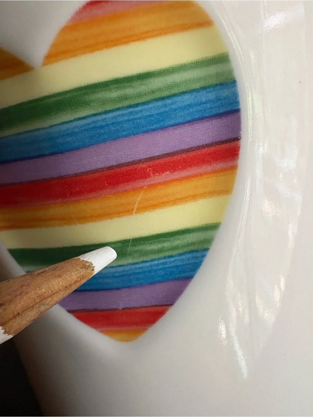 2 Tall Rainbow Heart Mugs “Open Mind, Open Heart” Williams Sonoma Trevor Project